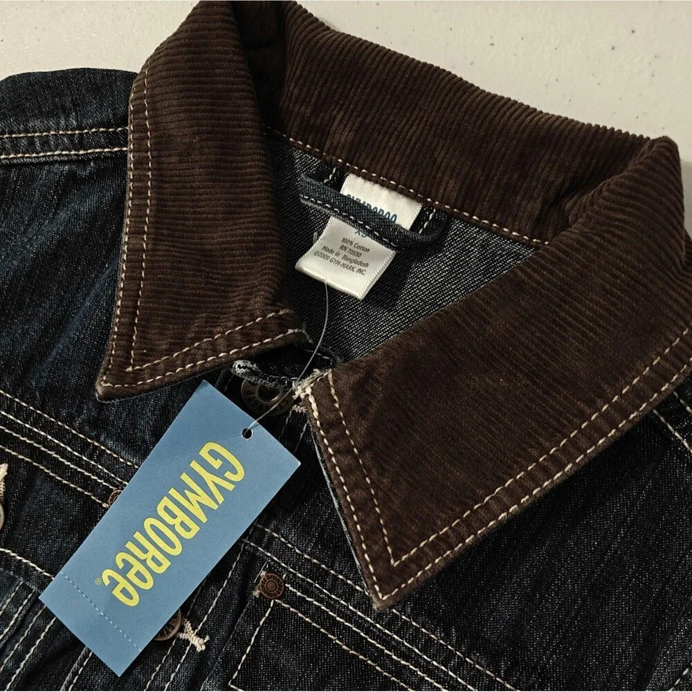 NWT Gymboree Boys Denim Jacket 3T 4T XS  XSmall Kids Trucker Corduroy Jean New